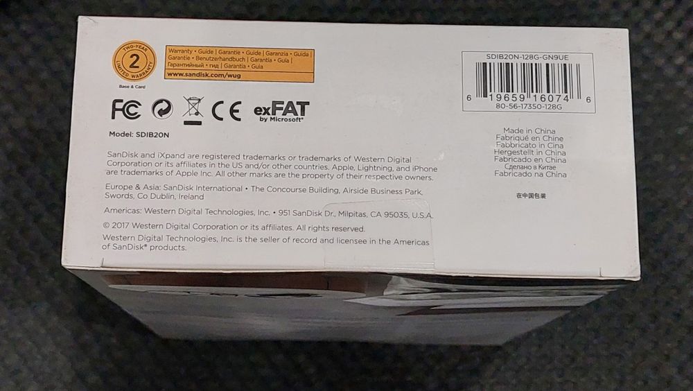 Dysk przenośny SanDisk do iPhone iXpand Base 128GB SDIB20N-128G-GN9