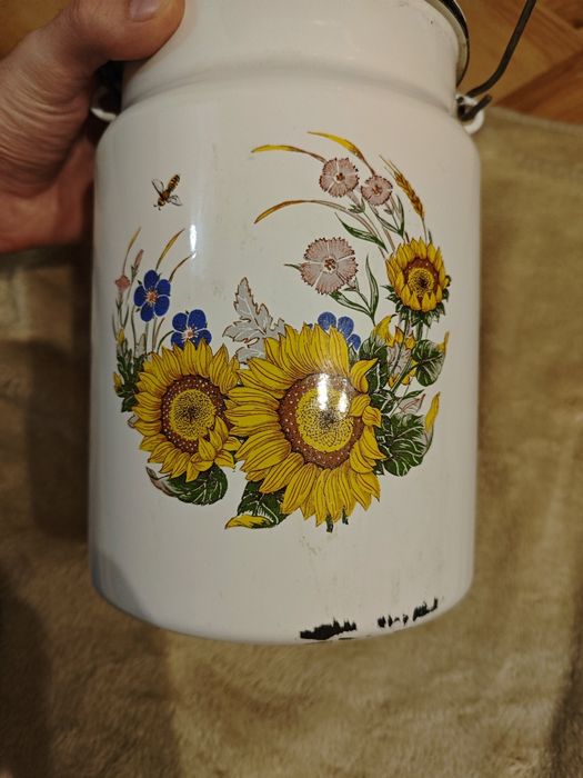 Stara Kanka do mleka PRL Vintage Rustykalny retro wystrój