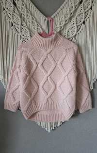 Reserved pudroworóżowy sweter z półgolfem R 104