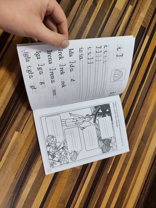 Uczymy się pisać zeszyt ćwiczeń kaligrafia nauka pisania literek