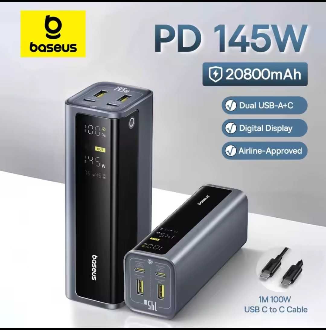 Power Bank Baseus Blade H1 100W 20000mAh.  Baseus 145W 20800mAh