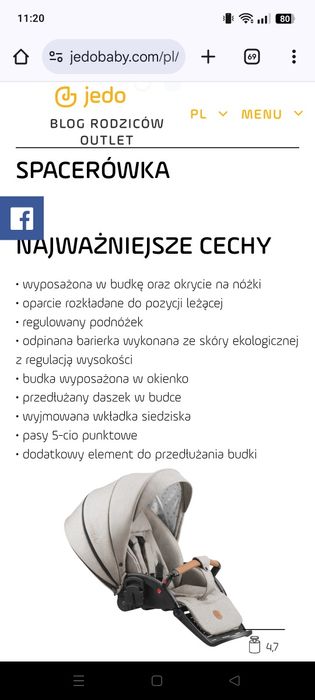 Sprzedam wózek 3w1 Jedo Koda +Fotelik samochodowy