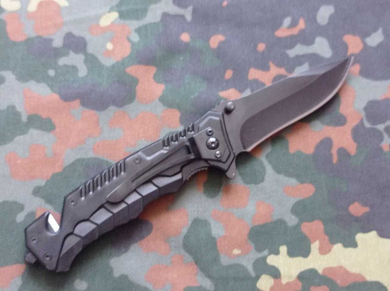 Складний викидний ніж Boker Black Cobra з стропорізом,склобоєм 20.5см