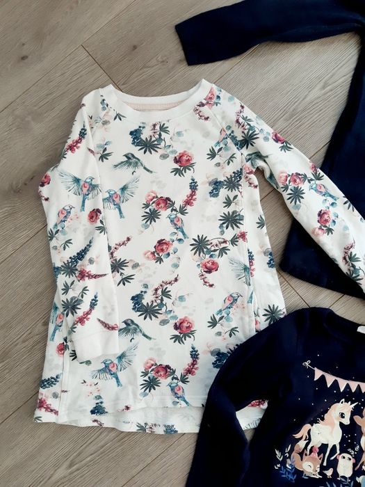 Zestaw paka 5 bluzeczek tunik bluz H&M na wzrost 110/116