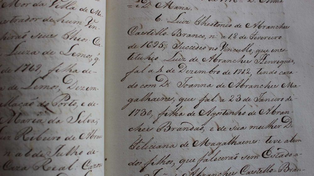 Alcaides Mores de Arraiolos D João V a L Abranches Castelo Branco 1748