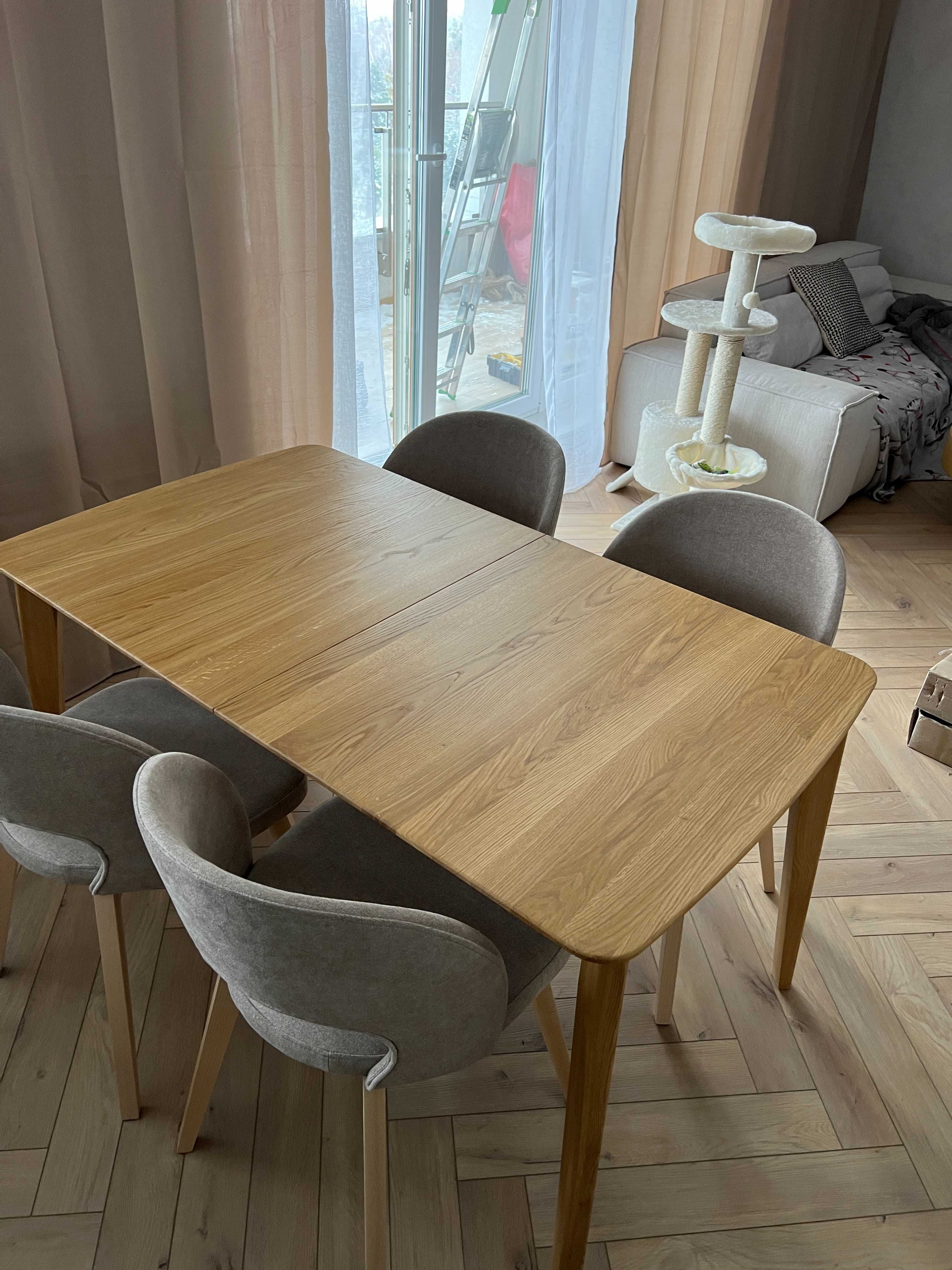 Stół drewniany- stół dębowy- stół rozkładany- od ręki - dostawa gratis