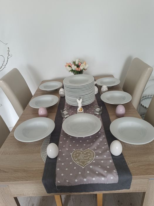 Talerze na zupę porcelanowe 24 szt