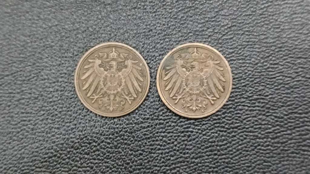 Zestaw-1 Pfennig Cesarstwo Niemcy 1912,16r.G.A..Brąz