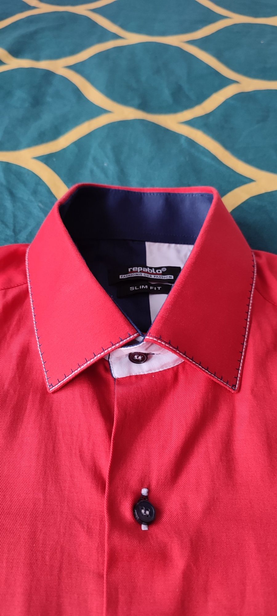 Koszula męska z długim rękawem slim fit