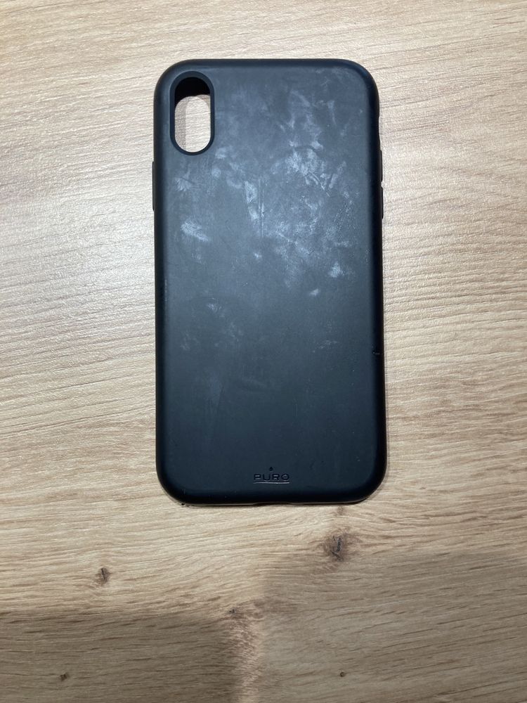 Czarne silikonowe etui do iphone XR