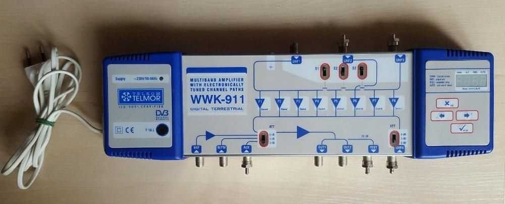 Wzmacniacz UHF / VHF / FM  DVB-T2  Telmor  WWK-911