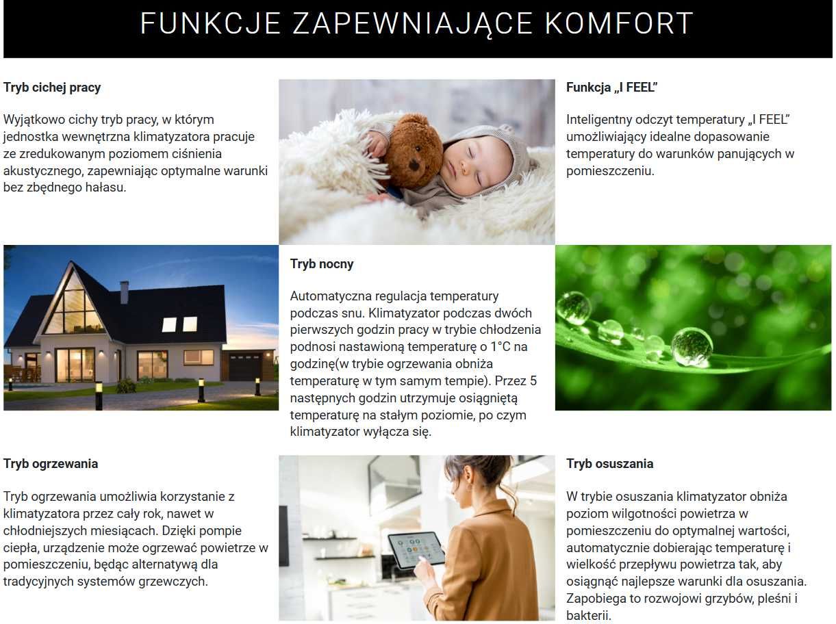 Klimatyzator AUX Q-Smart Plus AUX-18QC 5,4/5,6 kW OGRZEWANIE zimą!