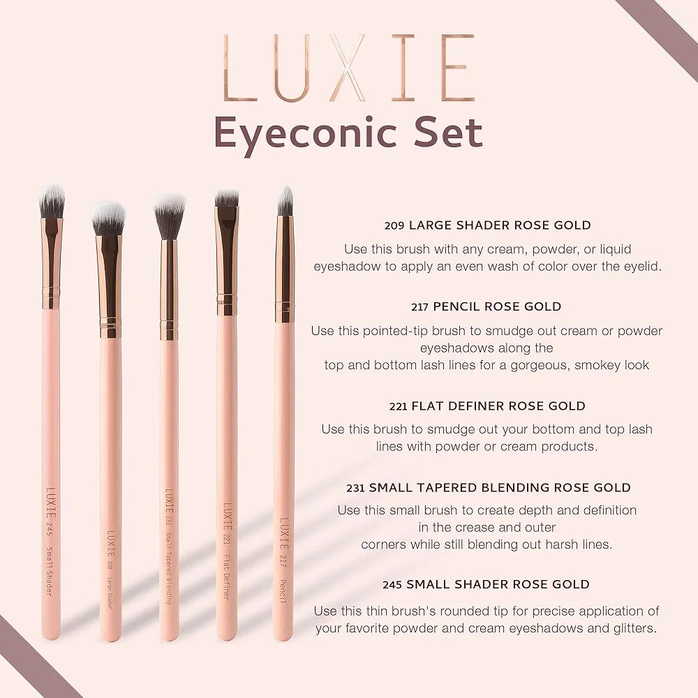 Pędzle do makijażu LUXIE Eyeconic Set