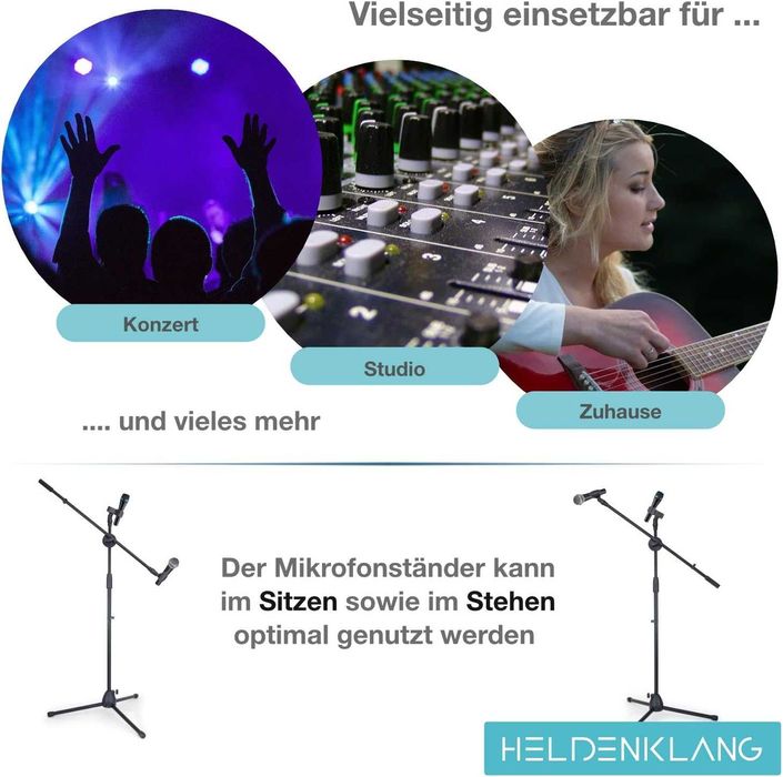 Stojak mikrofonowy na 2 mikrofony