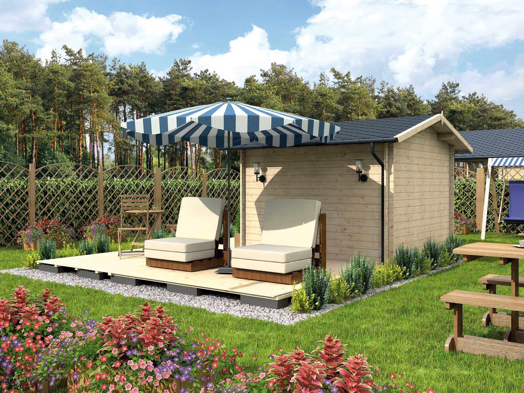 Domek drewniany narzędziowy ogrodowy szopa gospodarczy 2.96x2.96m 28mm