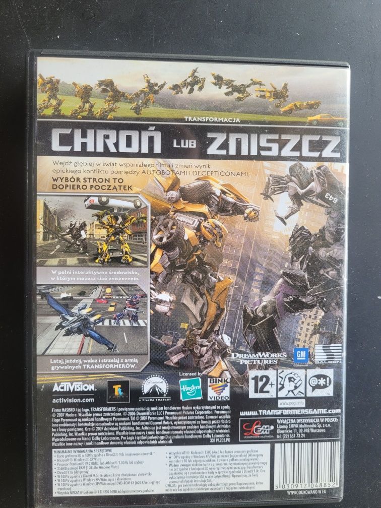PC DVD-ROM Transformers The Game 2007 Hasbro