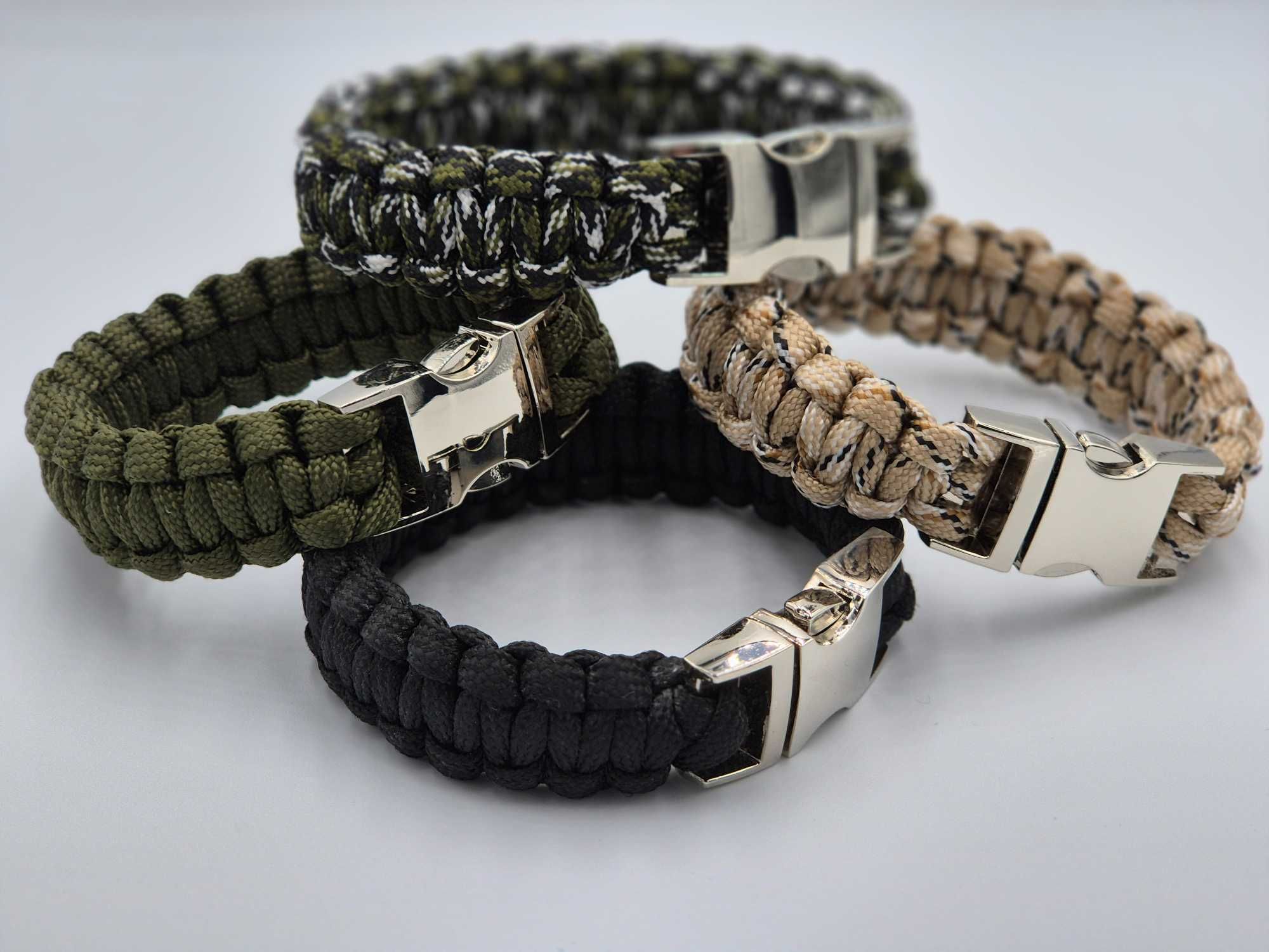 Czarna Męska Bransoletka King Cobra, Paracord, Prezent dla faceta