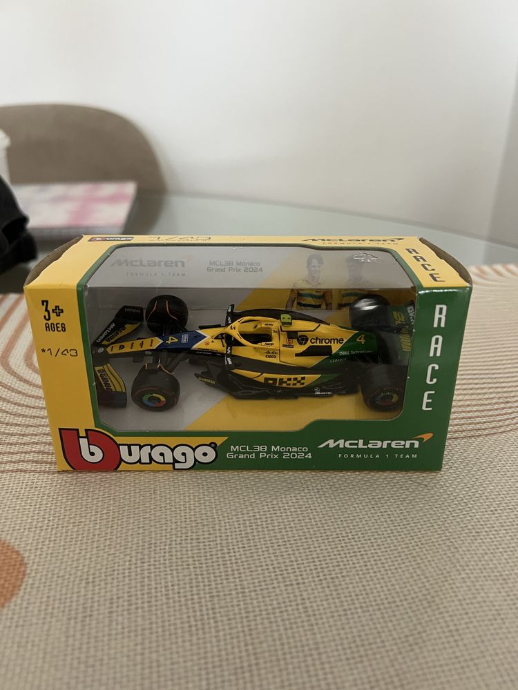 Carro F1 1:43 – McLaren MCL38 Monaco Edition | Lando Norris
