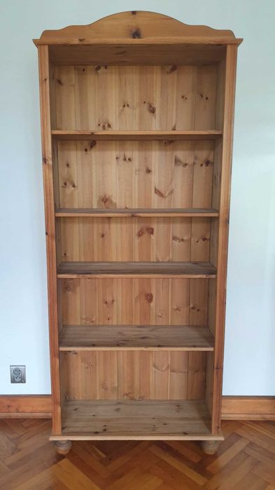 Biblioteczka regał z litego drewna drewniany JYSK