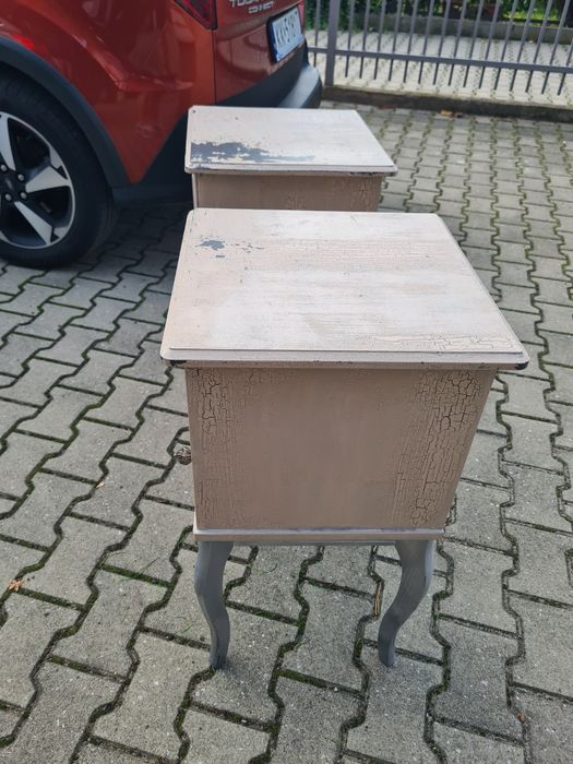 Komplet 2x szafka nocna drewniana DO ODMALOWANIA