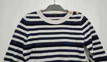 Linda Blusa Massimo Dutti Navy Listrada (m) (desconto: 75% off)