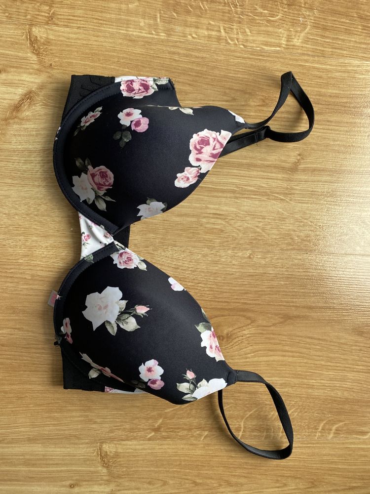 Stanik biustonosz pink victoria’s secret 70d kwiatki oryginał