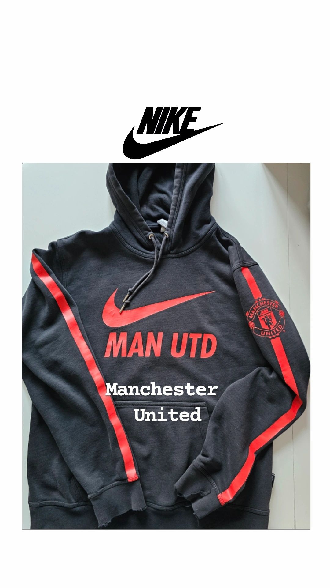 Nike Manchester United M męska bluza czarna football