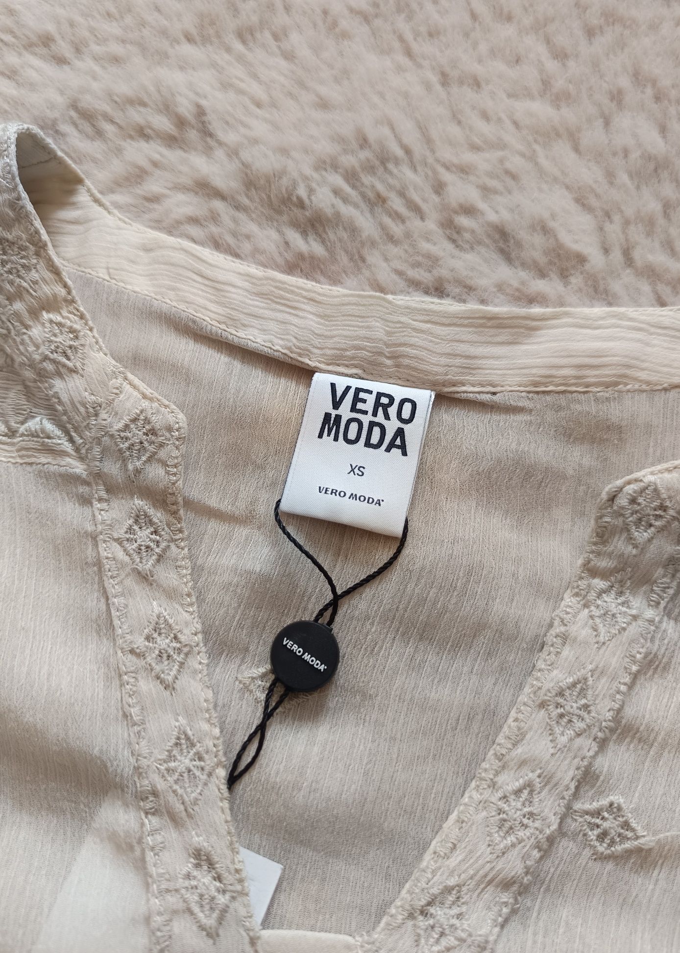 Boho bluzeczka narzutka plażowa ponczo Vero Moda XS małe S