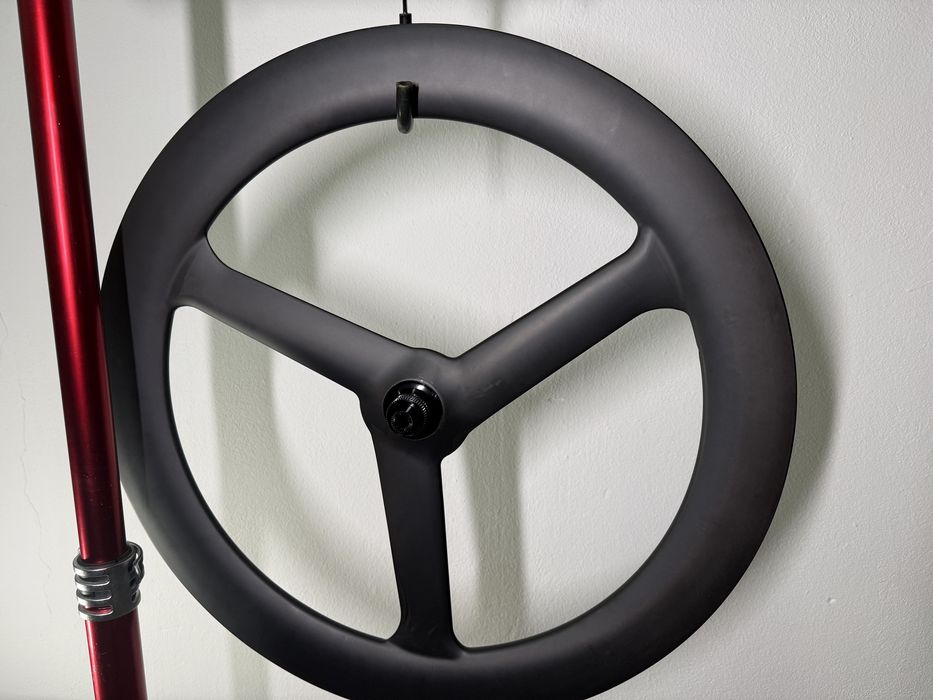Koło triathlon trispoke śmigło czasowe przód TL27 oponka tubeless disc