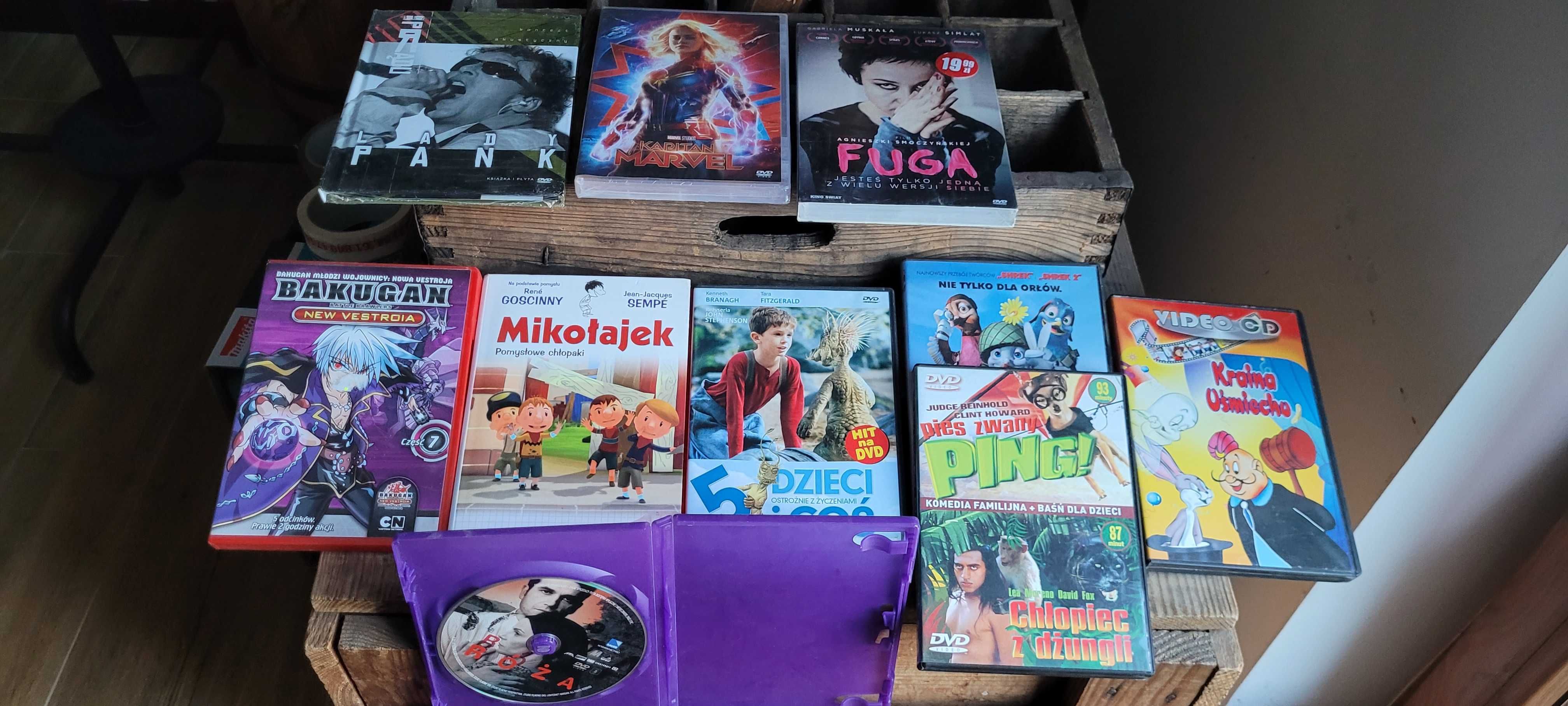 Filmy DVD:Ping,Chłopiec z dżungli,Bruce Lee,5dzieci i coś, Fuga