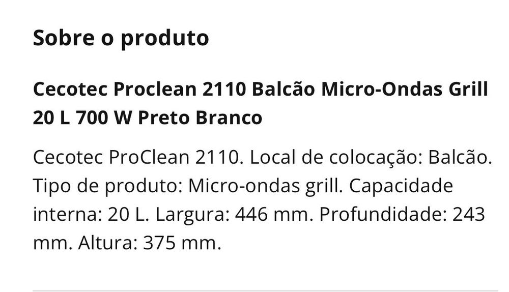 Microondas e mini-forno