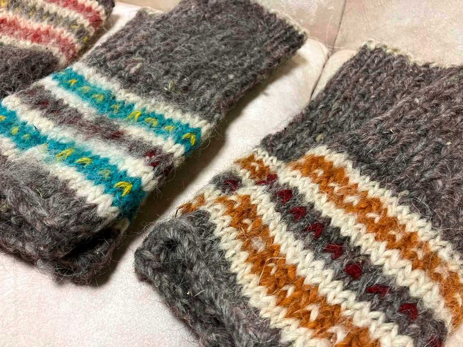 Наколінники вязані з овечої вовни