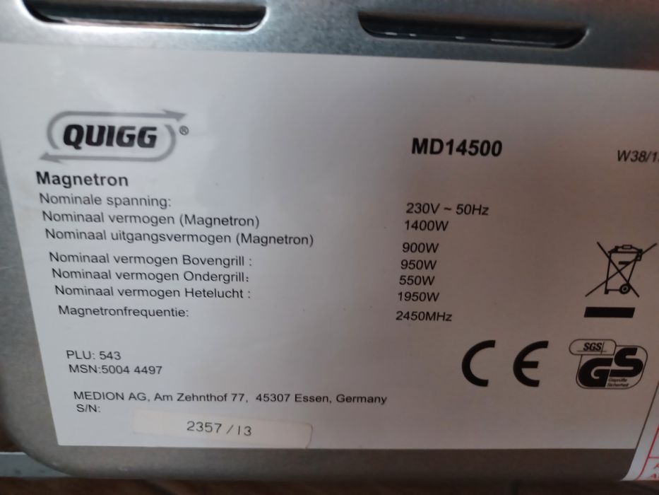 Mikrofala Quigg MD14500