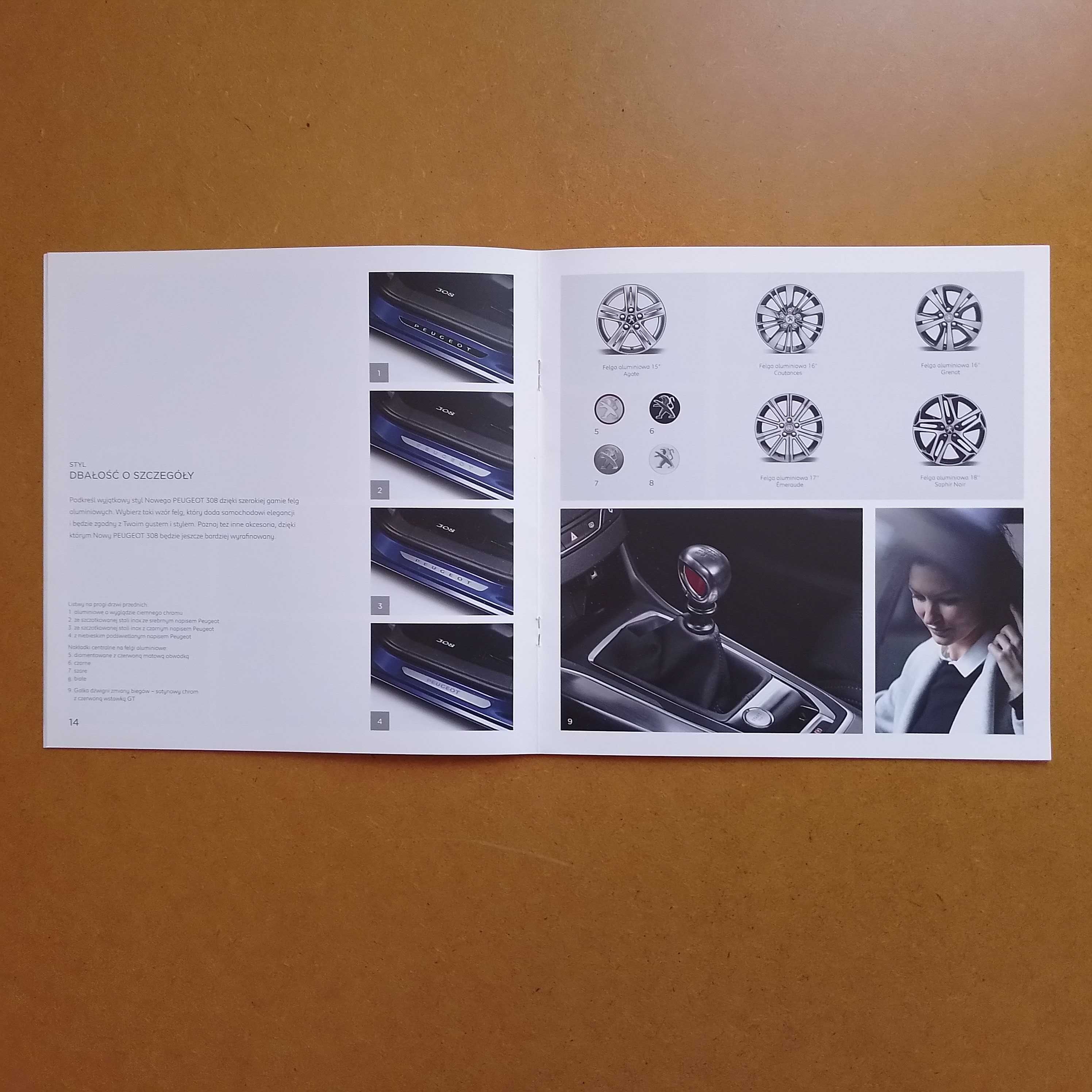 Prospekt, folder, broszura, katalog akcesoria Peugeot 308