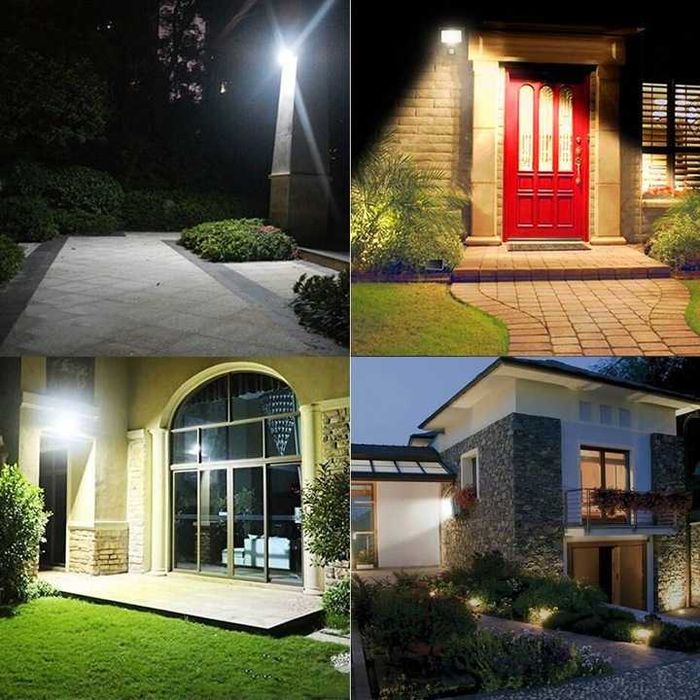 Mocna lampa solarna LED 1200W, czujnik zmierzchu, uchwyt GRATIS!