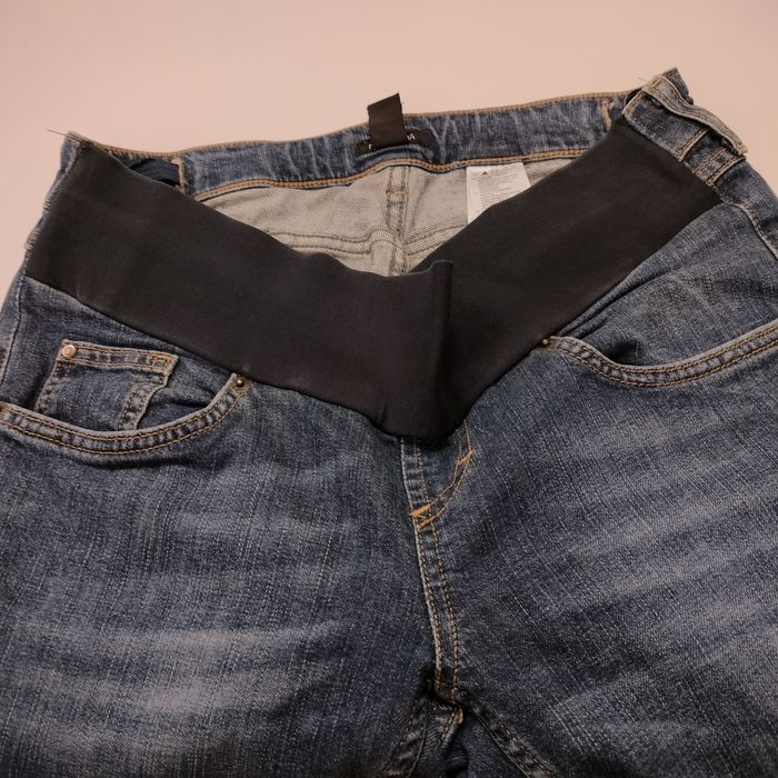 Jeansowa, jeansy, Spodnie ciążowe 42, h&m mama