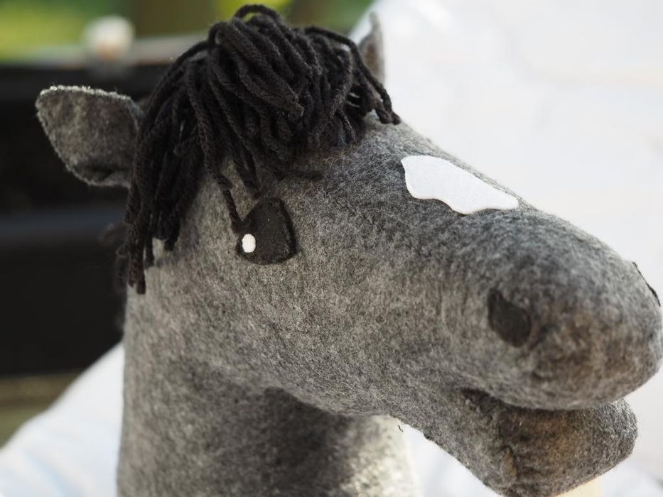 Hobby horse koń konik na kiju zabawka zawody dzieci handmade