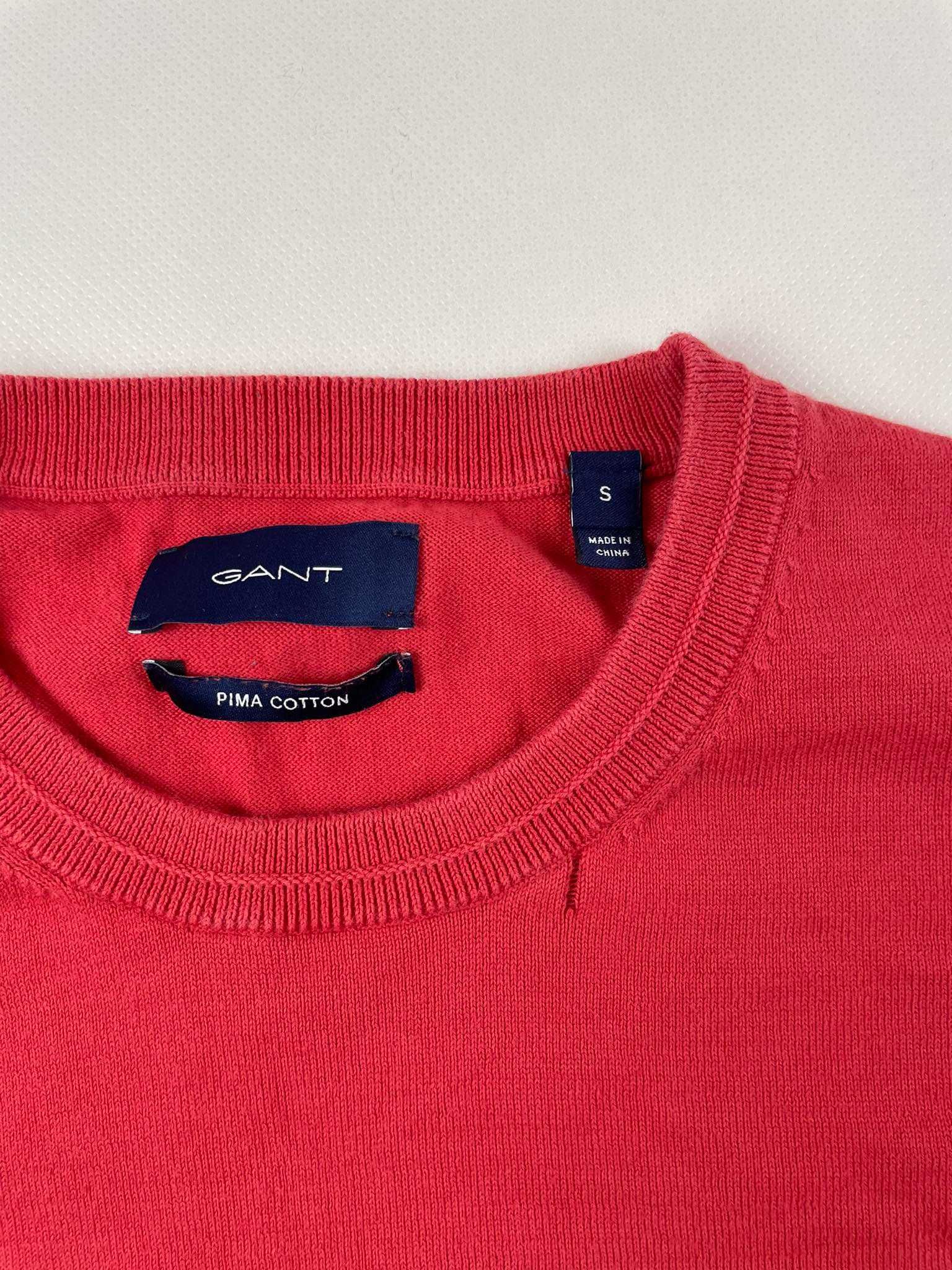Sweter Gant Pima Cotton S czerwony