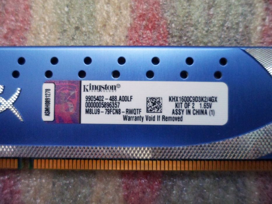 Оперативна пам'ять DDR3 Kingston 8Gb 4x2Gb 1600 MHz