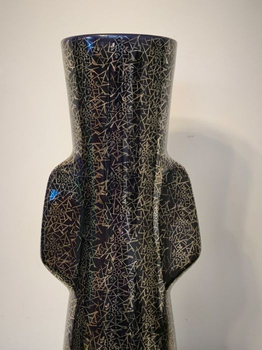 Wazon Pruszków PRL skrzydlak Kobaltowy