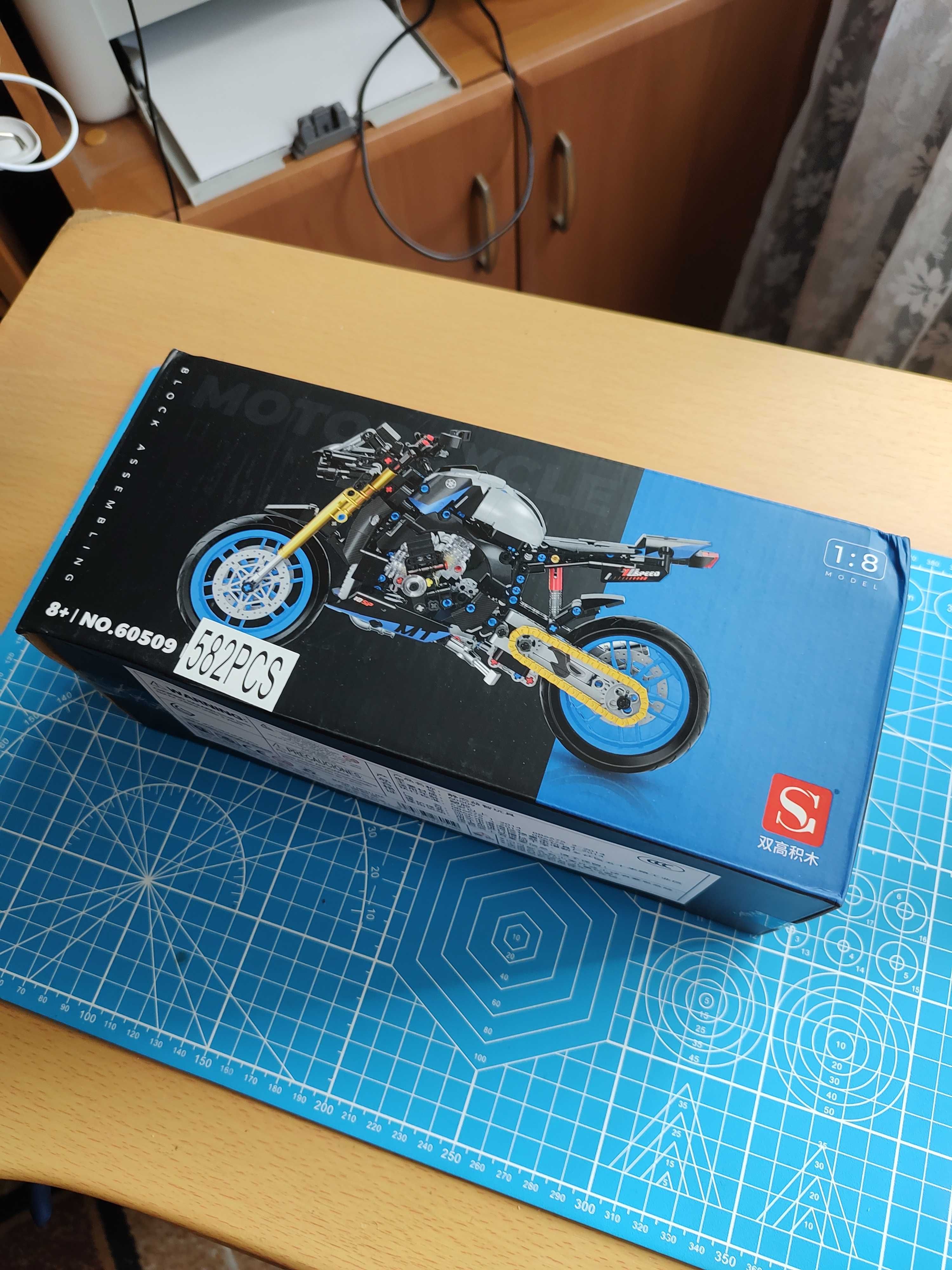 Motocykl Yamaha MT-10 do składania z klocków 1:8 32cm 642el. Nowy, box