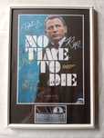 Moldura Filme 007 James Bond No Time To Die com Autógrafos (A4)