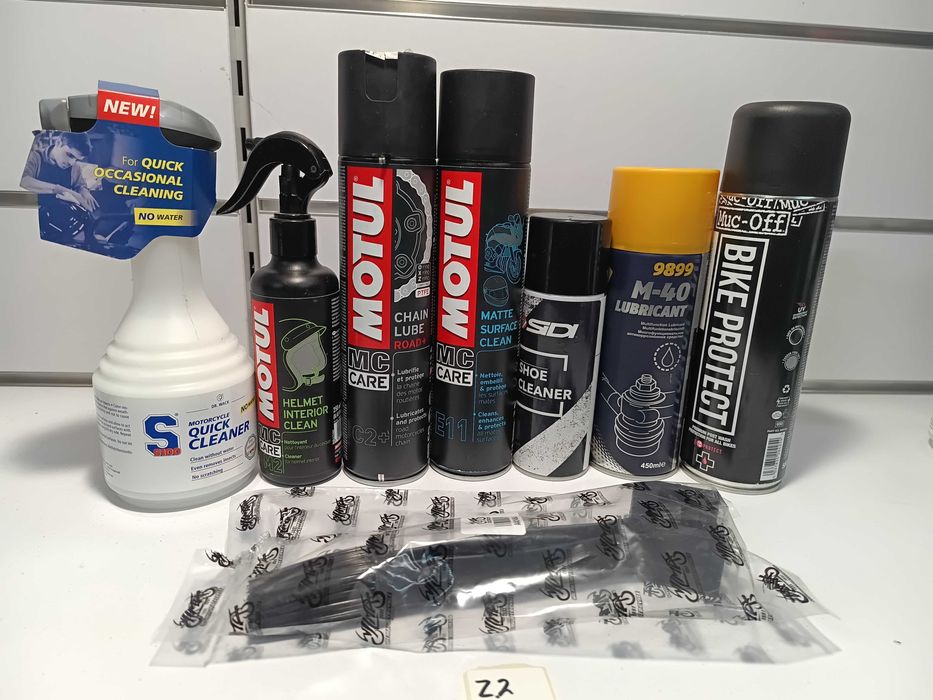 Pakiet markowej Chemii do motocykla S100, Motul, LiquiMoly, SIDI -50%