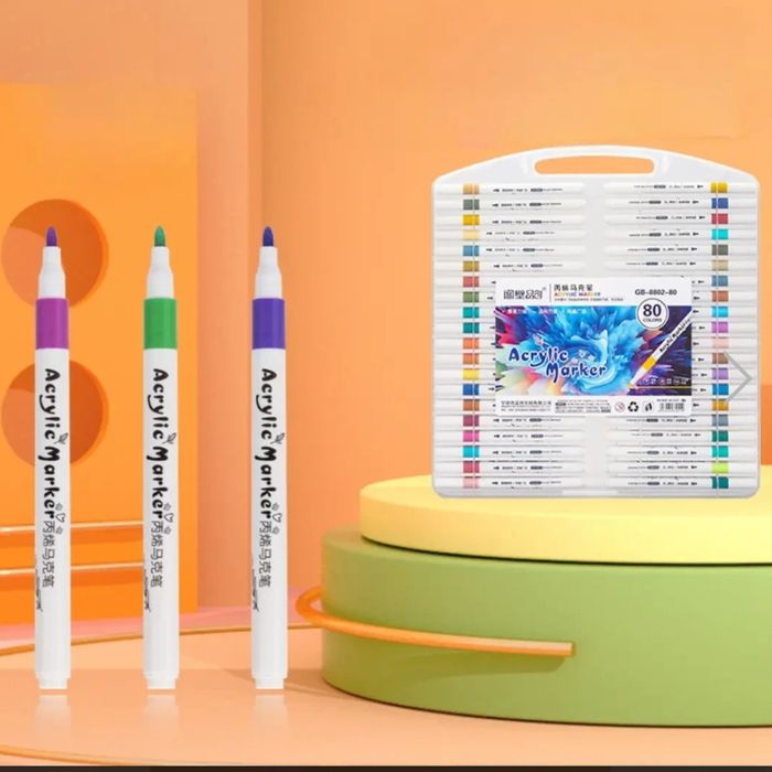Акрилові маркери Acril-80 - 80 кольорів для безмежної творчості, Акрил