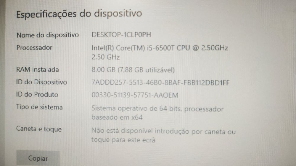 Mini computador HP Elitedesk 800 G3