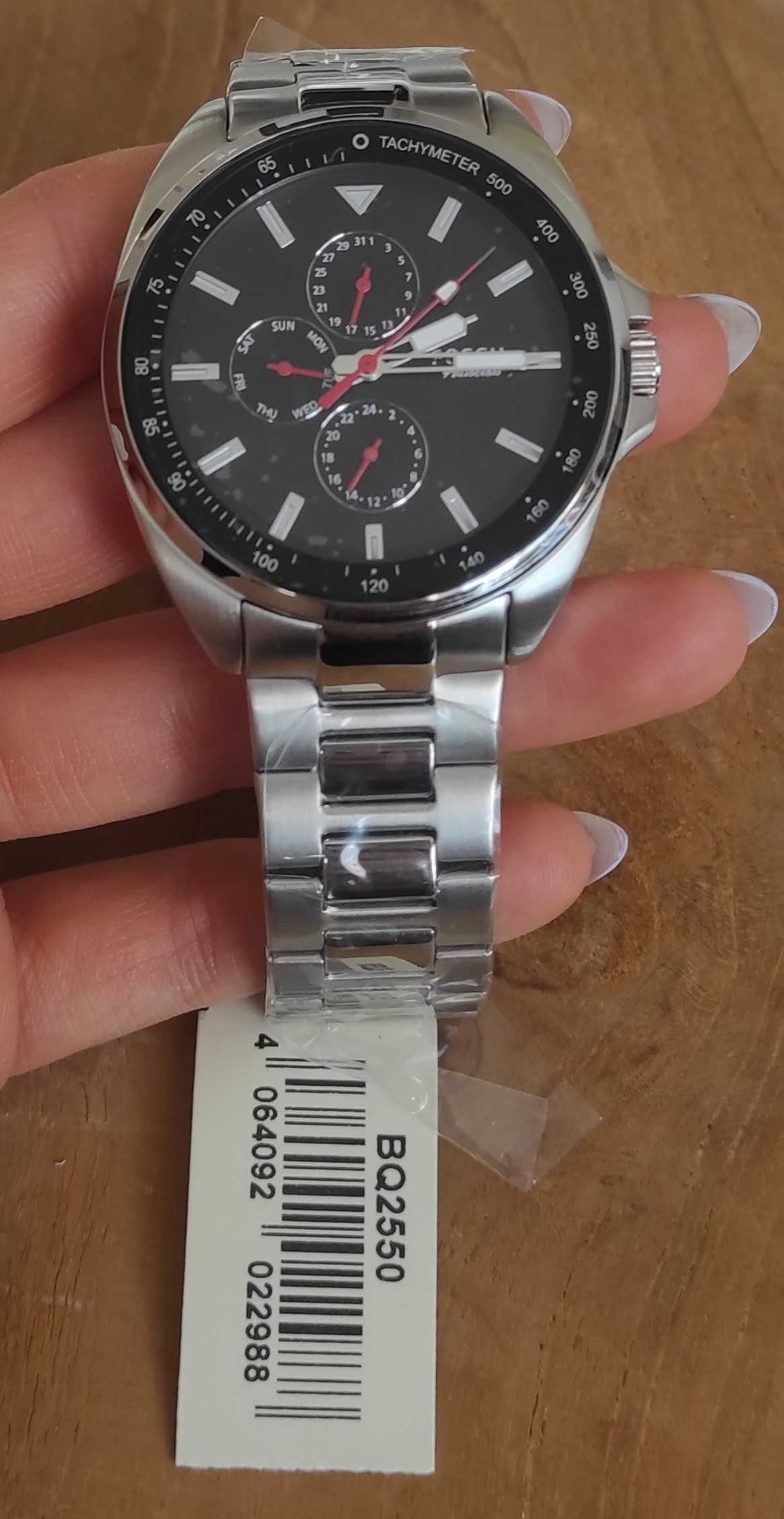 Zegarek męski Fossil Autocross BQ2550 analogowy na bransolecie srebrny
