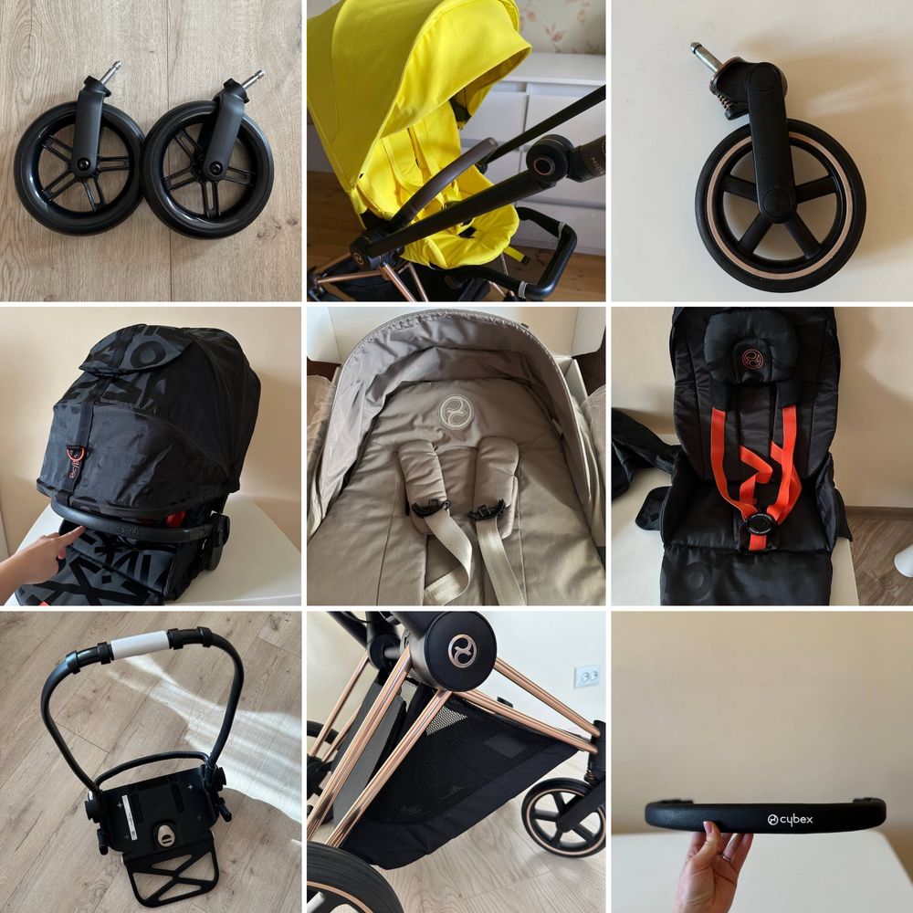 Аксесуари Cybex, адаптери, дощовик, колеса, корзини ,конверт