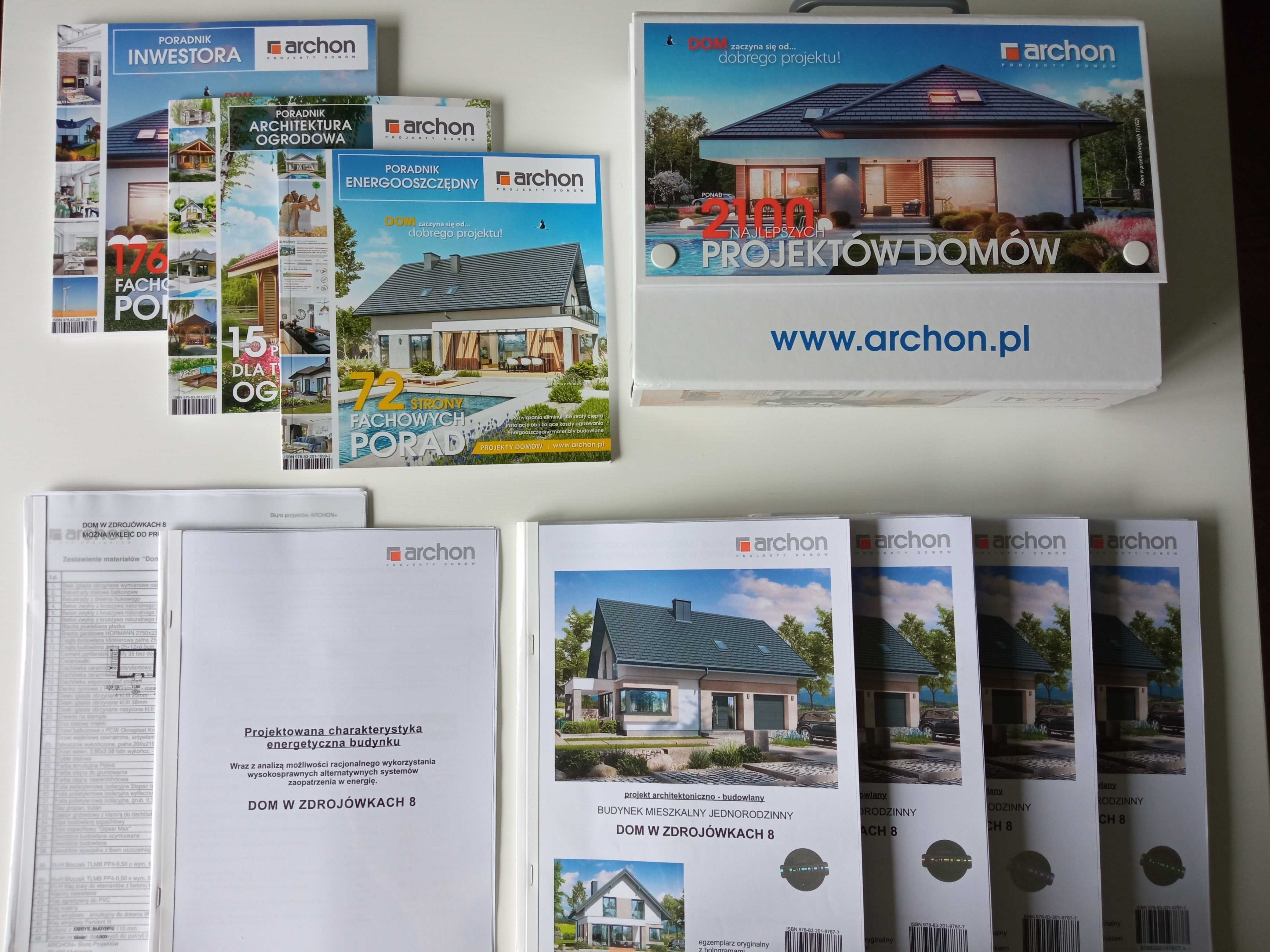 OKAZJA! Projekt domu, Dom w zdrojówkach 8 ARCHON 5 pokoi około 120 m2