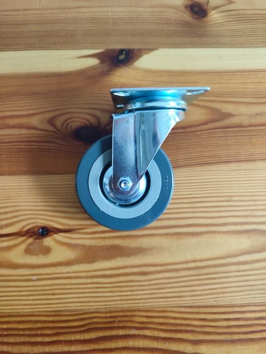 4x KÓŁKA OBROTOWE KOŁA 75mm do 220kg gumowane rolki skrętne z hamulcem