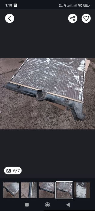 Радіатор охолодження двигуна фольксваген шаран 1999р